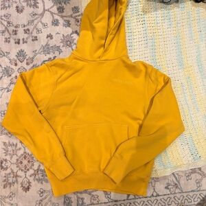 adidas Trefoil Pullover Hoodie in Mustard